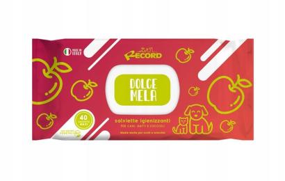 Chusteczki nawilżane do sierści zielone jabłuszko