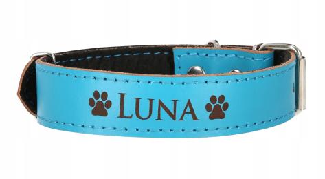 Obroża Skórzana Grawer roz. 46-58cm