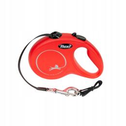 Flexi New Classic L taśma 5m Czerwona do 50kg