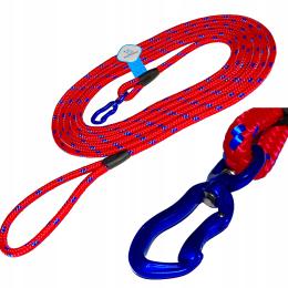 Smycz dla Psa Lina Treningowa 5 m. Gruba 10 mm. Karabinek Aluminiowy 460 kg