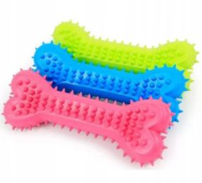 Zabawka gumowa dla psa gryzak kość 14cm 2081