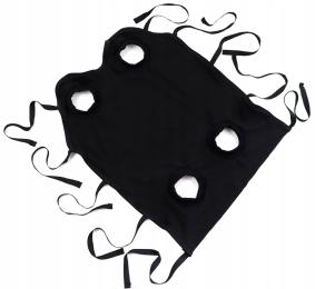 Fartuszek ubranko pooperacyjne M. Kot, pies. Kubrak czarny.