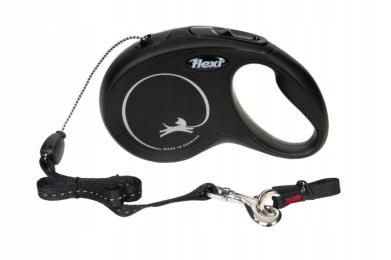 Flexi New Classic S linka 8m Czarna do 12kg