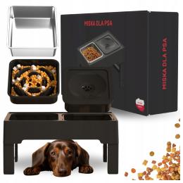 Miska Dla Psa Niechłapiąca Regulowana Wysokość na Stojaku Spowalniająca