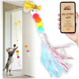 Zabawka Dla Kota Zawieszka Szeleści Wędka Ruchoma Skacząca Interaktywna 2M