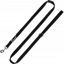 Dingo Smycz przedłużana taśma 2,5/200-400cm Czarna