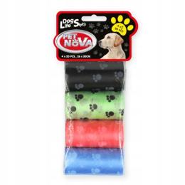Pet Nova Worki na odchody kolorowe 80szt