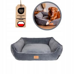 Legowisko Dla Psa Kanapa Pluszowe Dla Dużych Ras Ciemnoszare MIMIKOPets XXL
