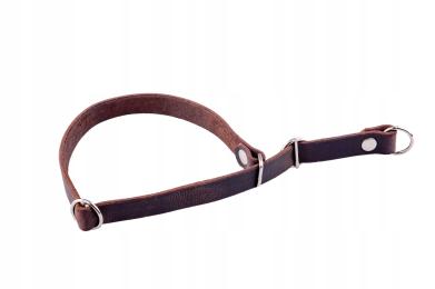 Obroża skórzana półzacizkowa dławik 60 cm