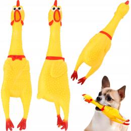 Kurczak Gumowy Duży Piszcząca Zabawka Psa Szczeniaka Gryzak Antystresowy