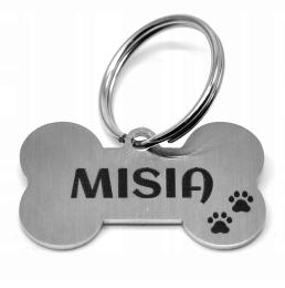 Identyfikator Kość Adresówka Kostka Imiennik dla Psa ze stali nierdzewnej