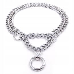 Mocna Obroża Zaciskowa dla Małego Psa Chromowana Łańcuch 30-35/2 r. Xxs