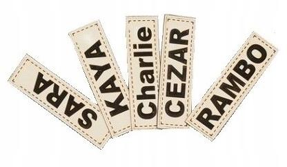 Naszywka na rzep z Imieniem Psa Do Legowiska