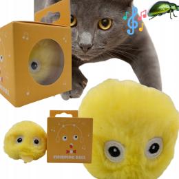 Interaktywna Pluszowa Piłka Dla Kota , Odgłosy Chrząszcza , Zabawka Sensor