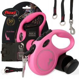 Smycz Psa Kota Automatyczna 15kg 5m Taśma Pojemnik Woreczki na Psie Odchody