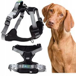 Szelki dla psa bezuciskowe z rączką typu Guard L Czarny