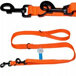 Smycz dla Psa Regulowana Przepinana 3,2m. 4 Długości B. Mocna. Black Edit