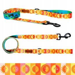 Klasyczna smycz dla średniego psa do 20 kg 180 cm Ukory Słoneczka