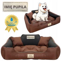 Legowisko dla Psa Dużego Kojec XXXL z Imieniem 145x115 cm Brązowe Kingdog