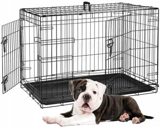 Klatka Metalowa Kennelowa Transporter Dla Psa Kota Zwierząt M 60x45x52 cm