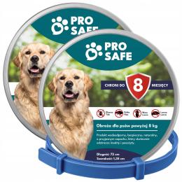 Pro Safe Zestaw 2 Obroży na Kleszcze Pchły Psa powyżej 8kg 72cm