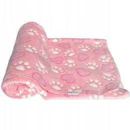Miękki kocyk dla Psa do legowiska Dotty polar M 80x60 róż