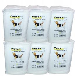 Cezar Pampersy pieluchy dla psa samca XL 72 szt. obwód samca 56-80 cm