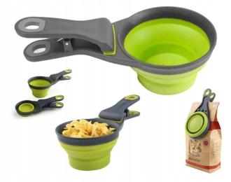 Składana Łyżka Do Karmy Klips Z Miarką Szufelka M