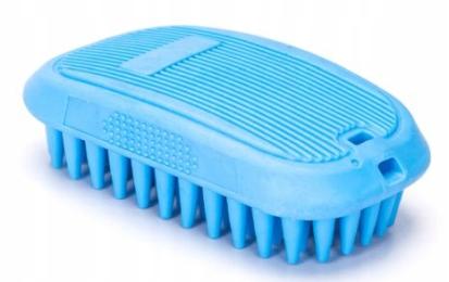 Szczotka gumowa mocna kauczukowa 12cm do masażu czesania sierści psa kota