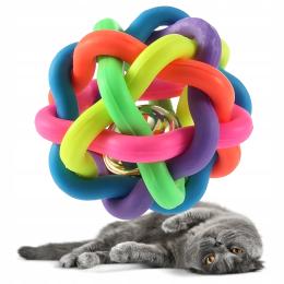 Zabawka Gumowa piłka dla kota gryzak dzwoneczek Kot 5,5cm