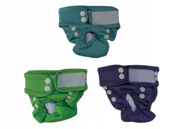 3 x Majtki Pieluchy Na Cieczkę Dla Psa Suczki Wielokrotnego Użytku Roz Xs