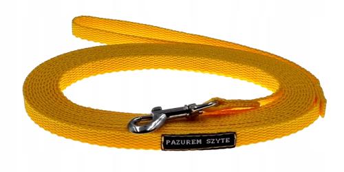 Pazurem Szyte smycz linka treningowa 10mm 1cm 10m żółta małego psa pp