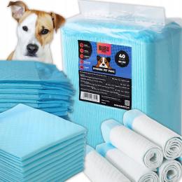 Grube 5-Warstw Maty Podkłady Higieniczne Psa Chłonne Duże 60x60 cm 40 sztuk