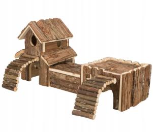 Dwupoziomowy domek tunel wspinaczka miejsce chomika sypialnia