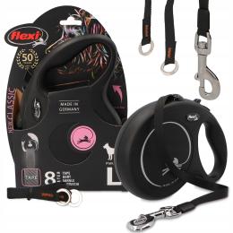 Smycz Psa Automatyczna Taśma Psów 8m Zwijana Mocna Blokada 50kg Wytrzymała