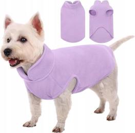 Polar, sweter, ciepłe ubranko dla psa na zime fioletowe L