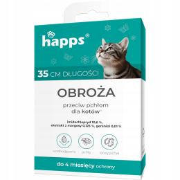 Obroża dla KOTóW przeciw pchłom Happs 35 cm