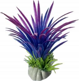 Roślina Sztuczna Do Akwarium Fioletowa Roślinka Ozdoba Terrarium Wys. 10 CM
