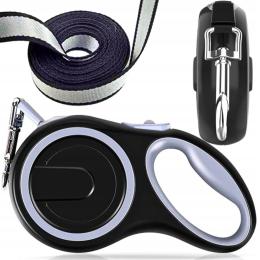 Smycz Automatyczna Dla Psa Długa Mocna Z Blokadą 5M 20kg