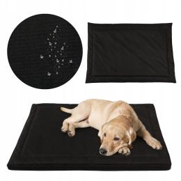 Legowisko dla Psa Wodoodporne Posłanie do Prania Materac Mata Czarne 70x50