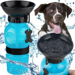 Butelka Turystyczna Bidon Poidło Pojemnik Na Wodę Miska Dla Psa Kota 500ml