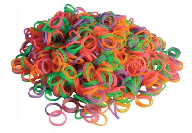 Gumki lateksowe Show Tech mix kolor 50 szt, 0,8cm