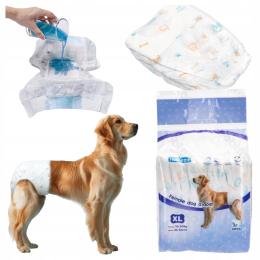 Pampersy Pieluchy dla suczki Dla psa XL 10-20 kg 34-54 cm 10 sztuk Nobleza