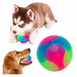 Piłka dla psa świecąca Led Zabawka Piłeczka wielokolorowa 6,5 cm Nobleza