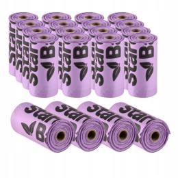 Woreczki na psie odchody Starchbag BIOworki 20x 15 szt. Liliowe