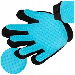 Rękawica Sylikonowa Do Usuwania Sierści Jasna Niebieska Bezpieczna Łatwa