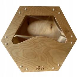 Domek legowisko dla kota wiszący wolnostojący retro z drewna Bilbo Sosna