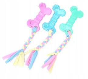 Wytrzymała zabawka dla psa bawełniany sznur,gryzak kość Tpr