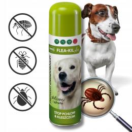 Spray do Wnętrz Na Pchły Kleszcze dla Psa Pasożyty Owadobójczy 250 ml