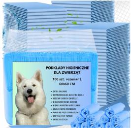Chłonne Podkłady Higieniczne 60X60 chłonne 100SZT. Dla Psa Do Nauki Sikania